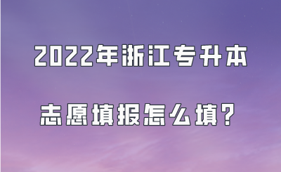2022年浙江專升本志愿填報(bào)怎么填？.png