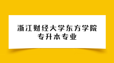 浙江財經(jīng)大學(xué)東方學(xué)院專升本