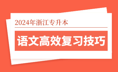 2024年浙江專升本語文高效復習技巧